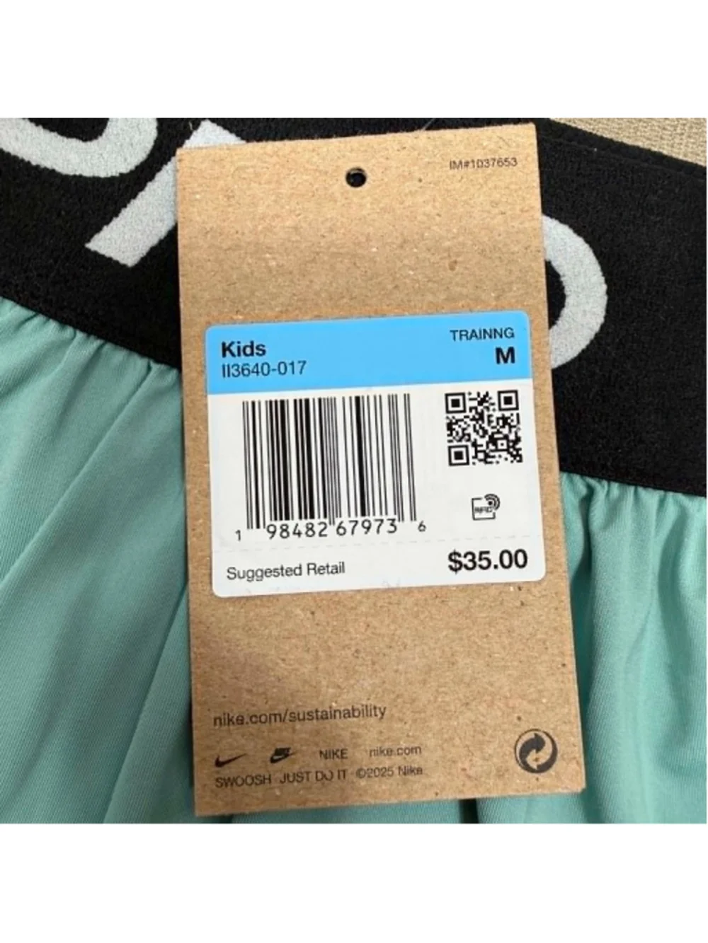 Nike Pro Dri-FIT 2-in-1 Training Shorts Teal Athletic Gym Kids Size Medium NWT